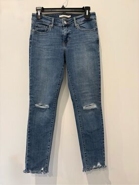 Levi's Medium Blue Distressed Women's Skinny Jeans